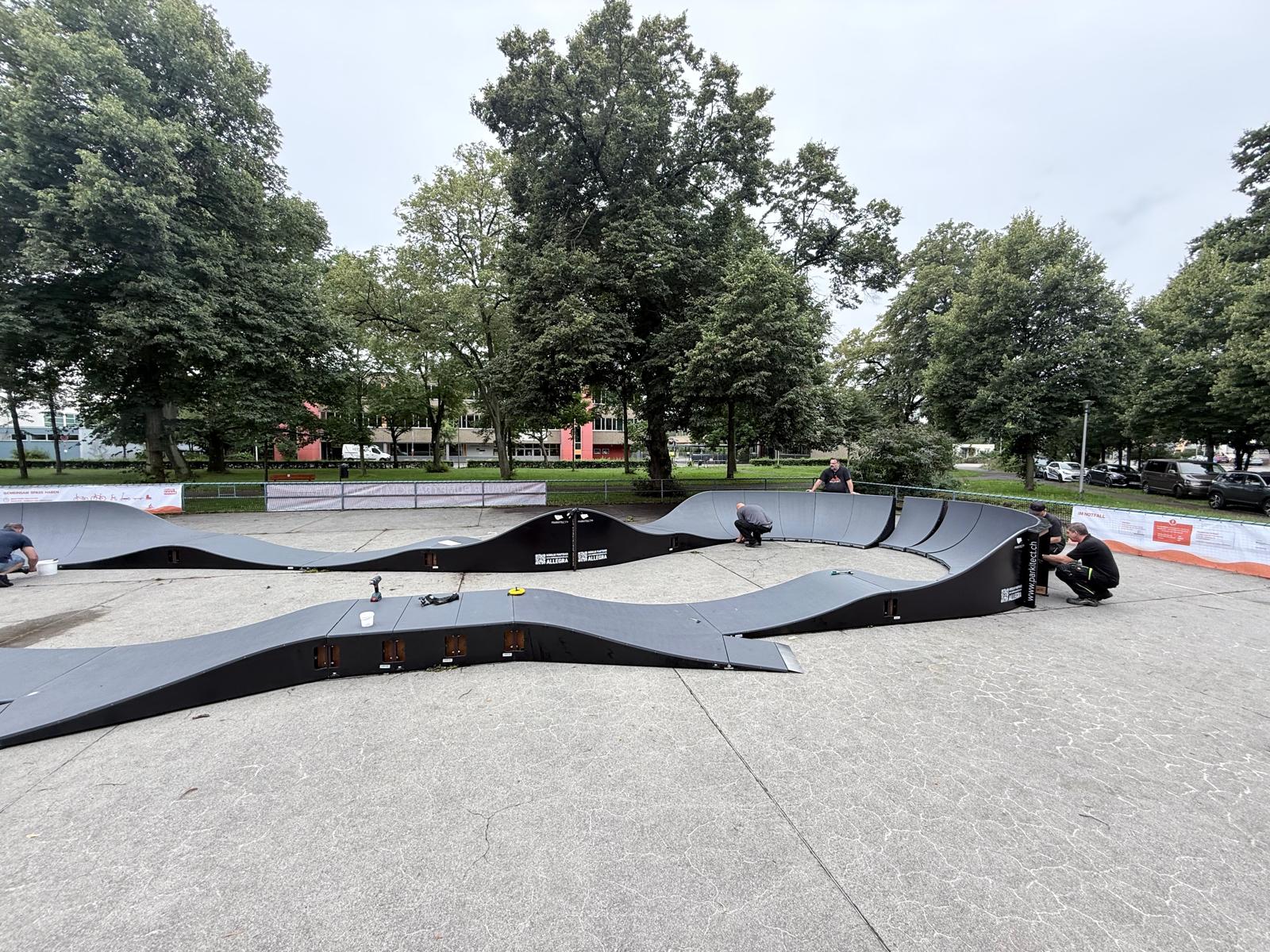 Výstavba modulárního pumptracku Hanau
